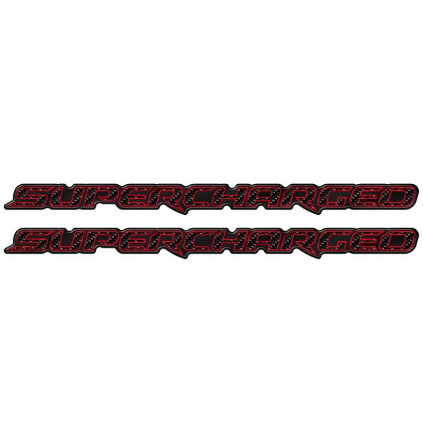 Jeep Trackhawk Carbon Fiber SUPERCHARGED Fender Badge (2018-2021)
