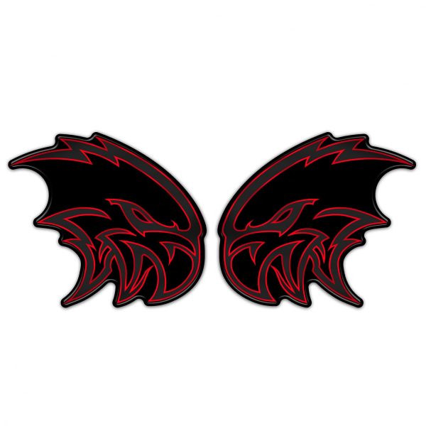 Jeep Trackhawk Matte Black HAWK Fender Badge (2018-2021)
