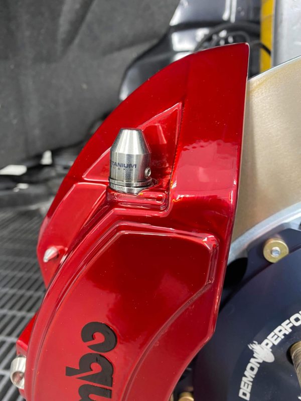 Alternative view of Brembo Caliper Titanium Bleeders With Caps