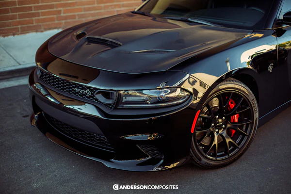 Alternative view of Anderson Composites OE Carbon Fiber Hood (Charger) 2015-2023