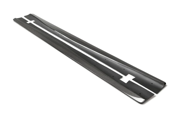 Alternative view of Anderson Composites Carbon Fiber Rocker Panel Splitters (Dodge Charger Hellcat Widebody) 2020-2023