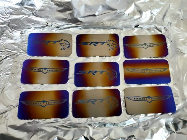 Alternative view of Titanium Supercharger Lid Badge