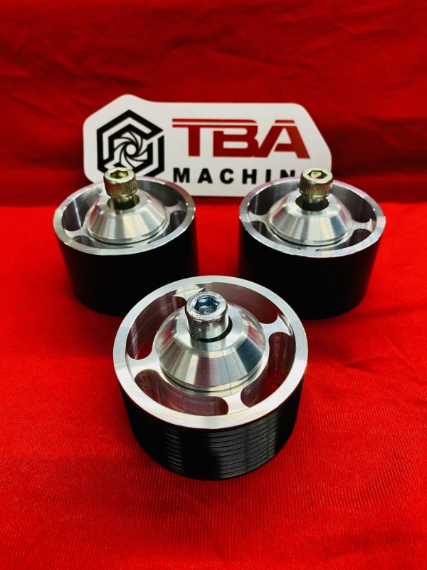 Alternative view of TBA Machine Dual Bearing Supercharger Pulley Set