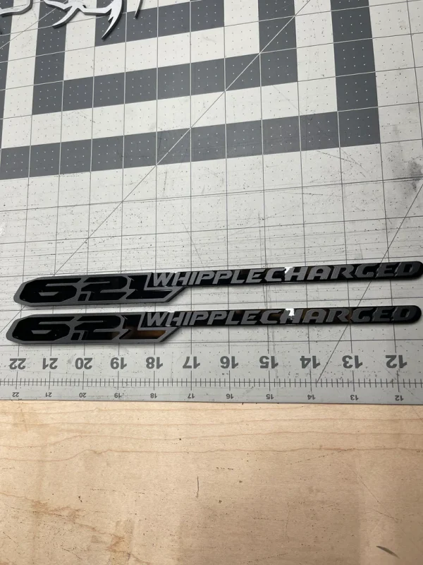 6.2L Whipplecharged hood badge pair - Image 4