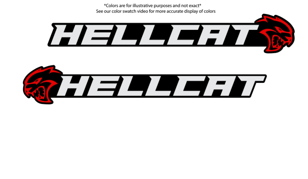 Hellcat hood/Door badge pair