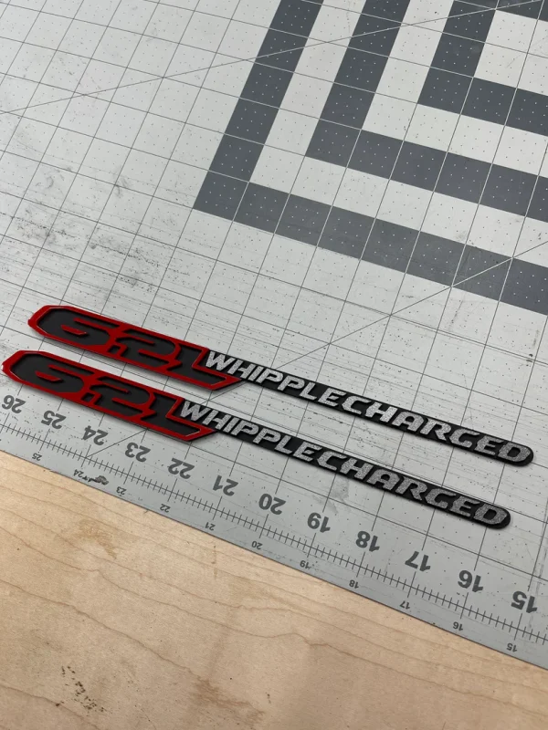 6.2L Whipplecharged hood badge pair - Image 3