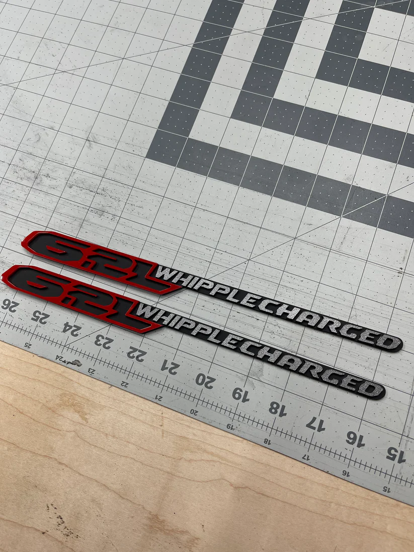 6.2L Whipplecharged hood badge pair - Image 3