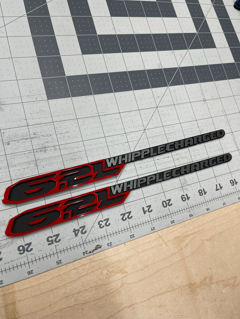 6.2L Whipplecharged hood badge pair - Image 5
