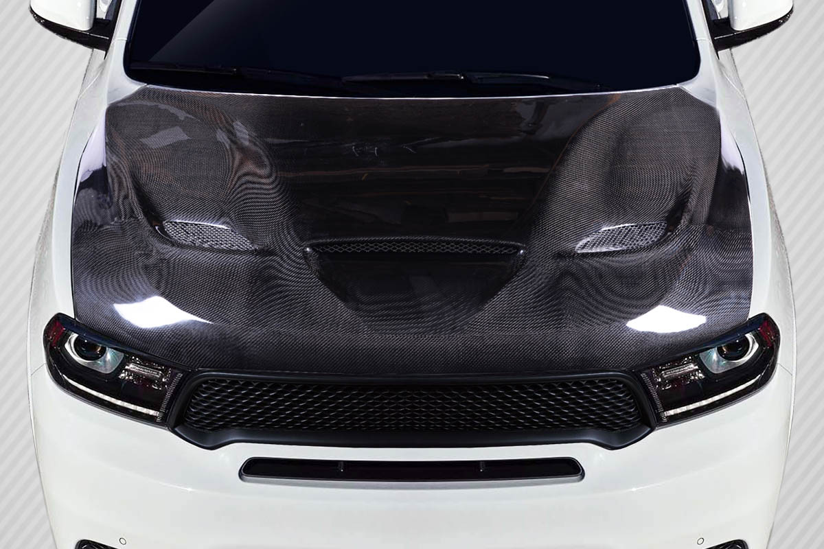 Carbon Creations Hellcat Look Hood (Dodge Durango 2011+) Carbon Fiber - Image 2
