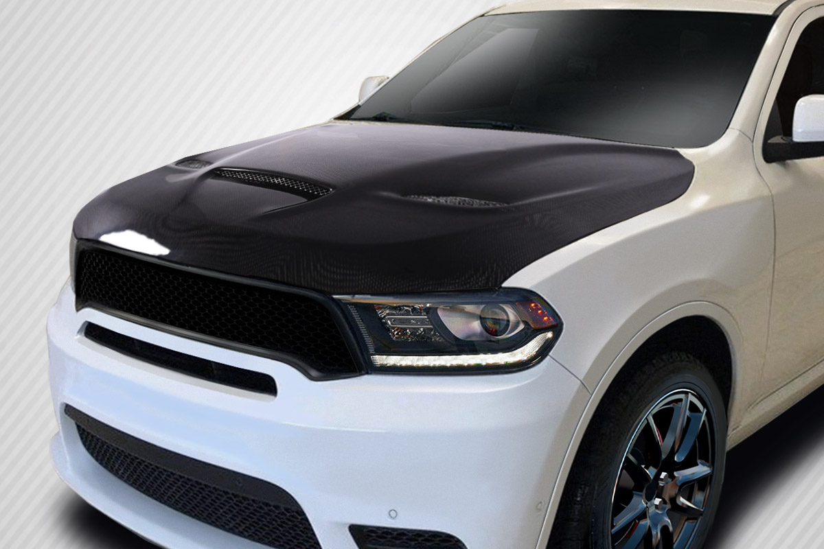 Carbon Creations Hellcat Look Hood (Dodge Durango 2011+) Carbon Fiber - Image 3
