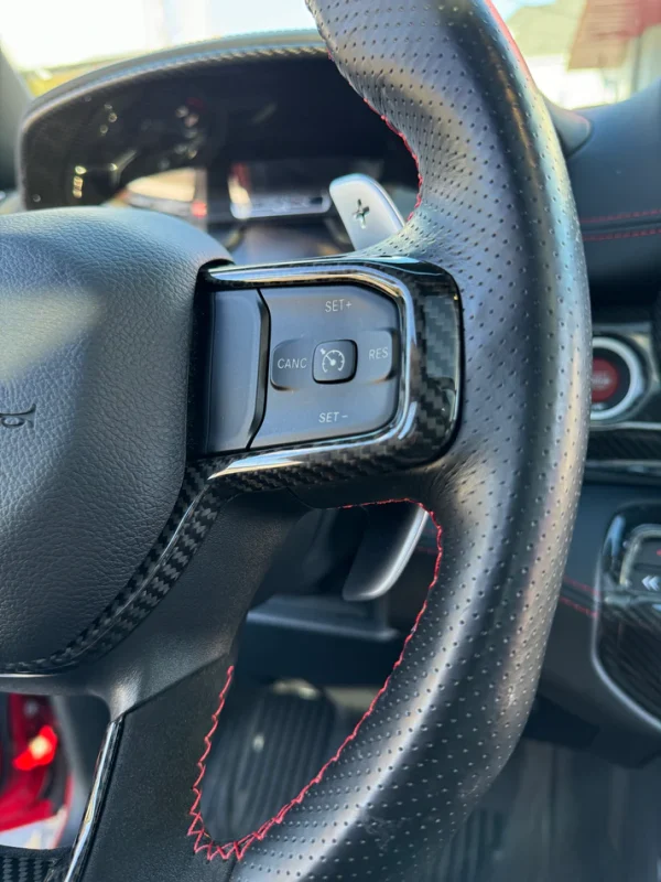 Carbon Fiber Steering Wheel Bezel Cover (Ram TRX / RHO) - Image 3