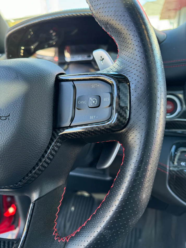 Carbon Fiber Steering Wheel Bezel Cover (Ram TRX / RHO) - Image 3