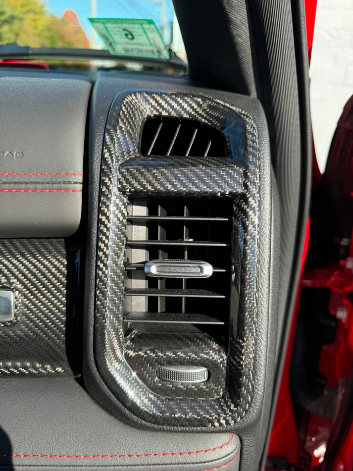Carbon Fiber Dash Air Vent Bezel Covers (Ram TRX / RHO)