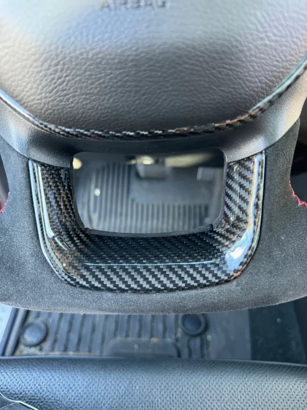 Carbon Fiber Steering Wheel Trim Cover (Ram TRX / RHO) - Image 3