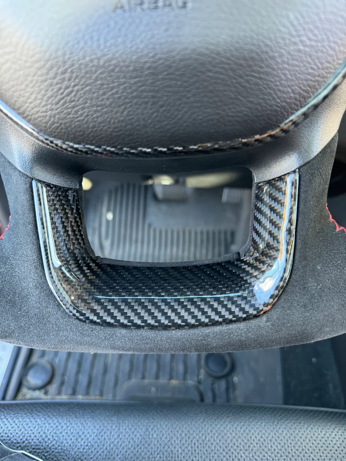 Carbon Fiber Steering Wheel Trim Cover (Ram TRX / RHO) - Image 3