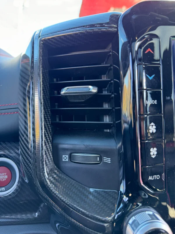 Carbon Fiber Cover U-Connect Air Vent Trim (Ram TRX / RHO)