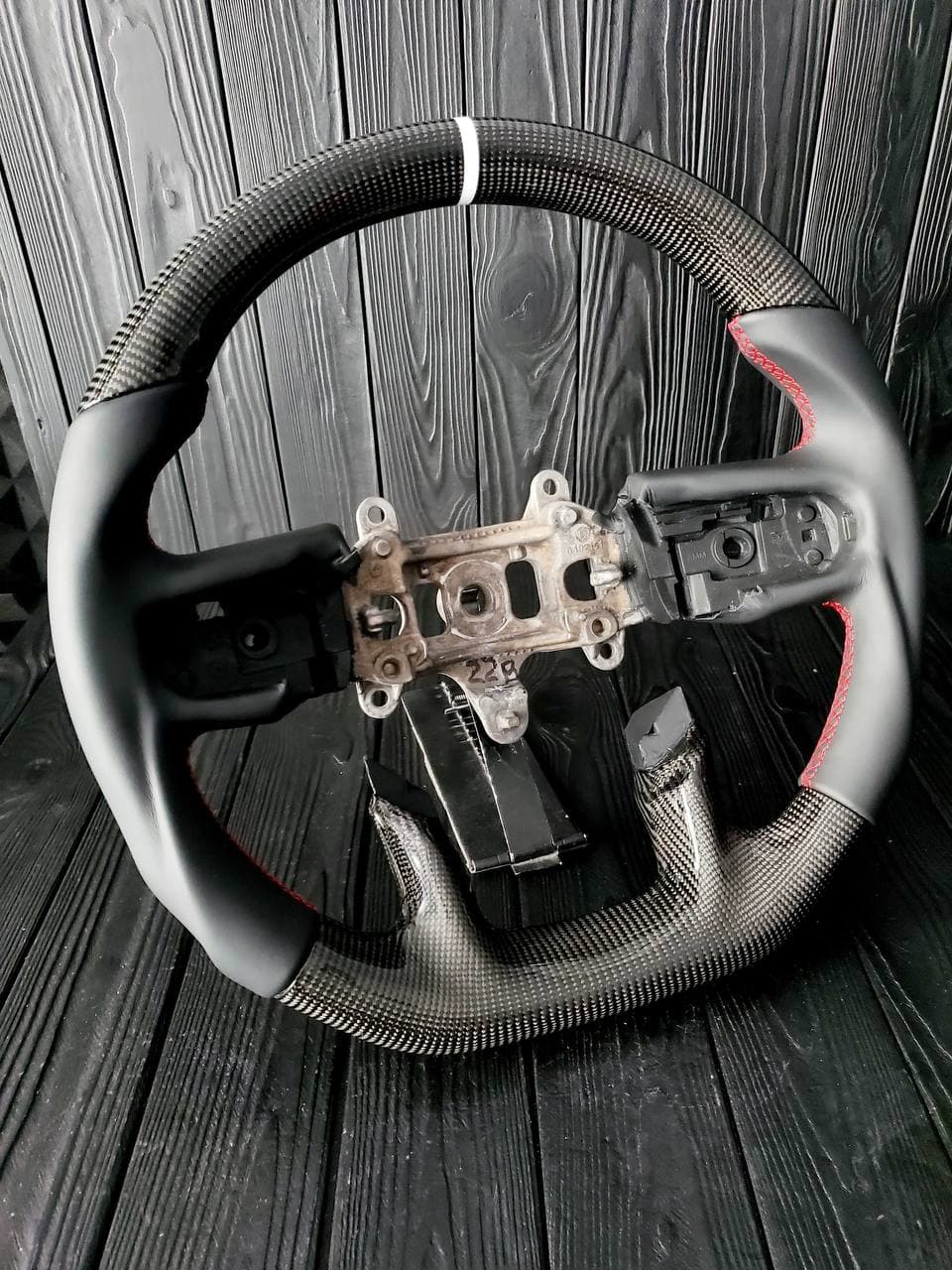 Ram TRX Steering Wheel Gloss Carbon Fiber w/ Napa Leather - Image 5