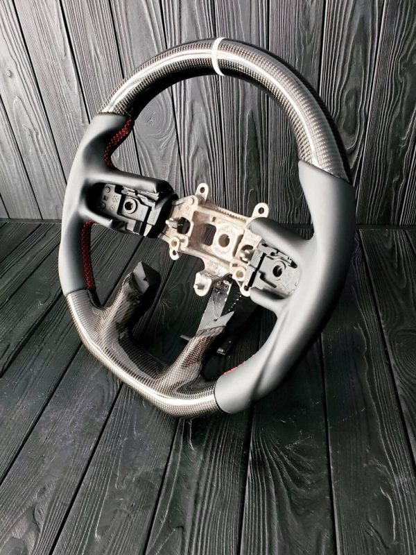 Ram TRX Steering Wheel Gloss Carbon Fiber w/ Napa Leather - Image 9