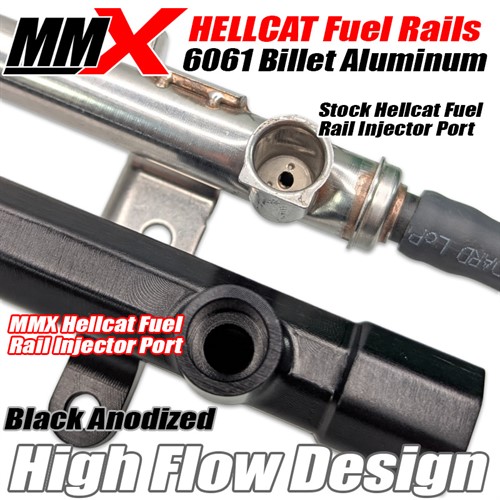 Hellcat Fuel Rails - High Flow 6061 Billet Aluminum by MMX - Image 2
