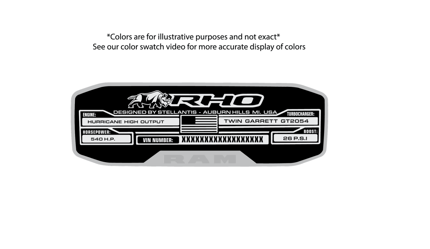 RHO center console badge