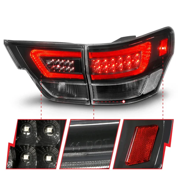 Alternative view of Anzo Black Clear Led Tail Light (Jeep 2012-2013)