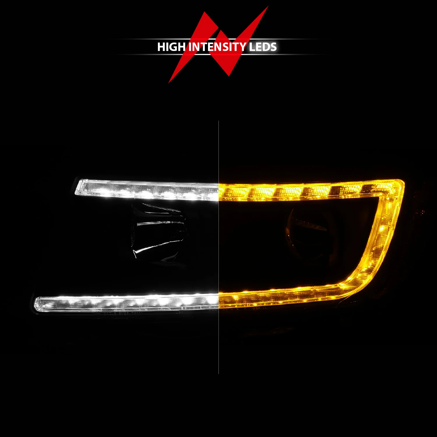 Anzo Projector Switchback Black Headlights (Jeep 2012-2013) - Image 4