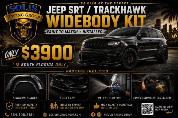 Fender Flare Wide Body Kit (Jeep SRT / Trackhawk) Installed Package