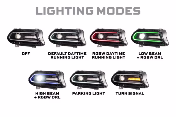 Morimoto 15-23 Dodge Charger XRGB LED Headlights - Image 6