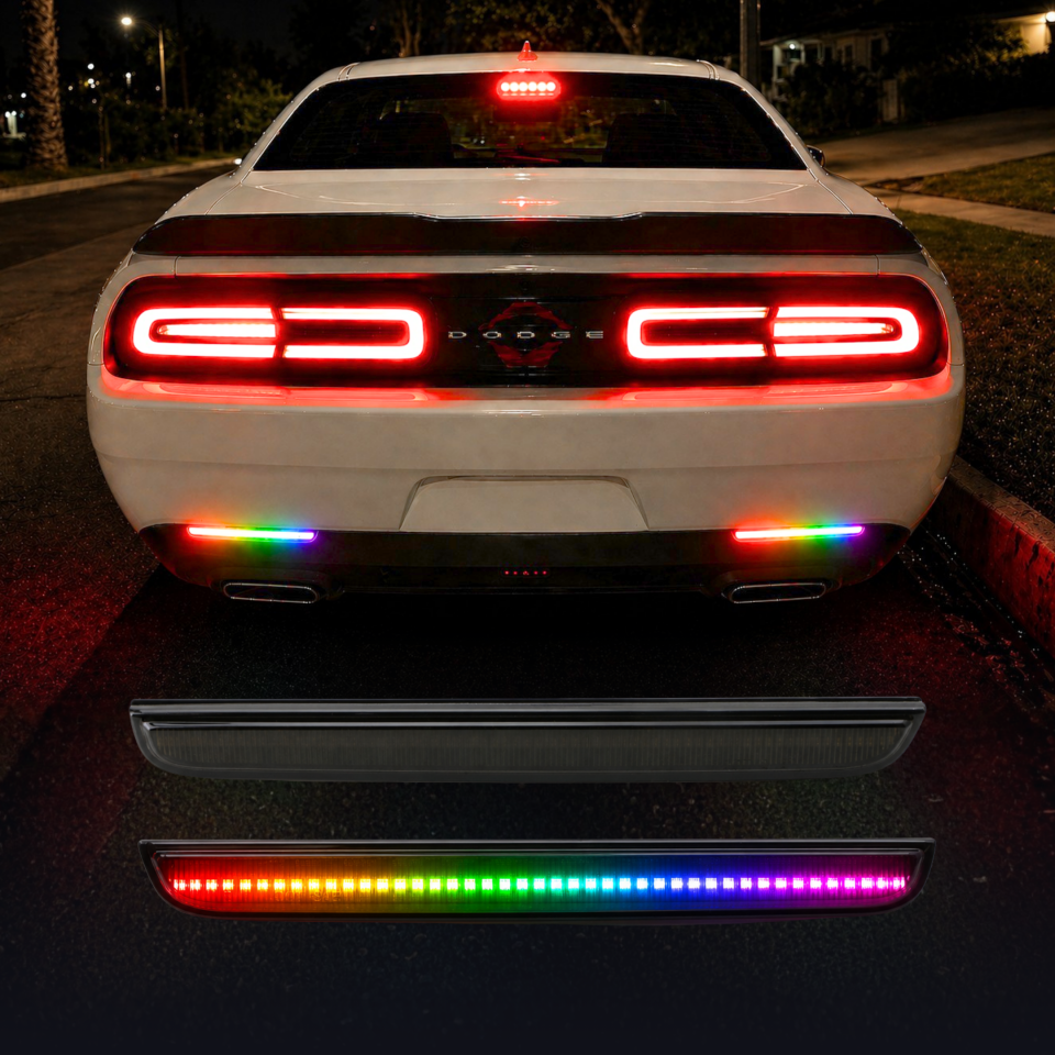 Lighting Trendz 2015-2024 Dodge Challenger Pre-Built Rear Bumper Flow Series Reflector