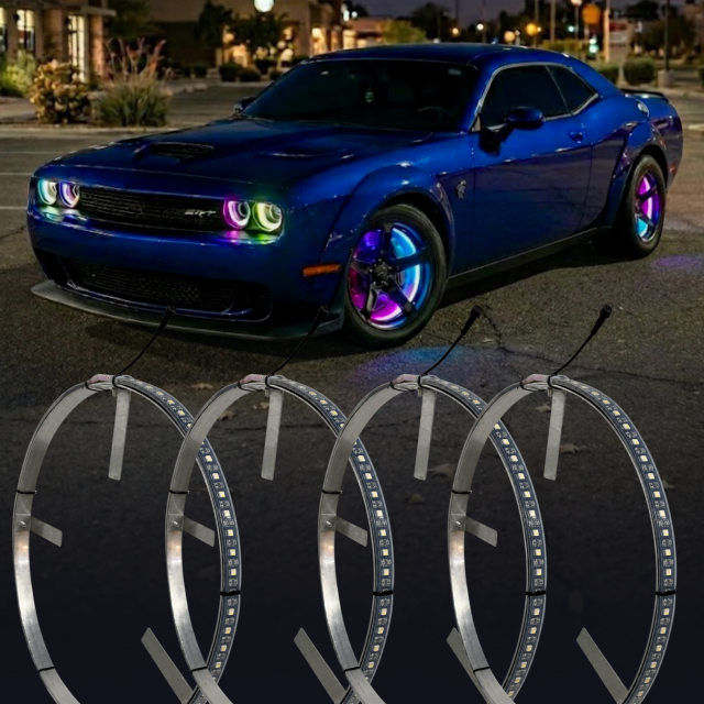 Lighting Trendz 2015-2024 Dodge Challenger Single Row Flow Series LED Wheel Ring Kit