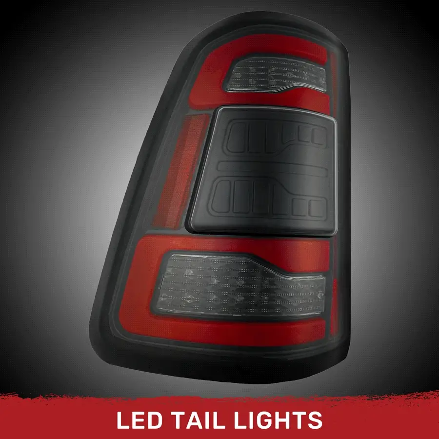 Alternative view of Recon RAM 1500 19-24 Ultra Bright OLED Tail Lights w/ Scanning Red Turn Signals