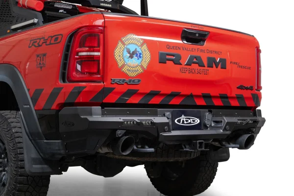 Alternative view of Addictive Desert Designs Phantom Rear Bumper (Ram RHO 2025+)
