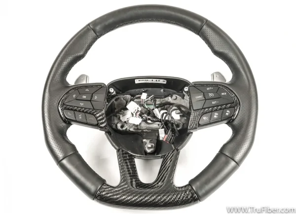 Alternative view of TRUEFIBER 2015-2022 Mopar Carbon Fiber LG492 Steering Wheel Trim Inserts - EXCLUSIVE
