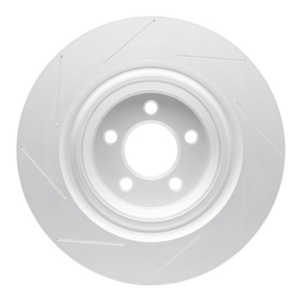 Alternative view of Dynamic Friction Rear Slotted Hi-Carbon Alloy Geomet Coated Rotor (Challenger/Charger) 2015-2023