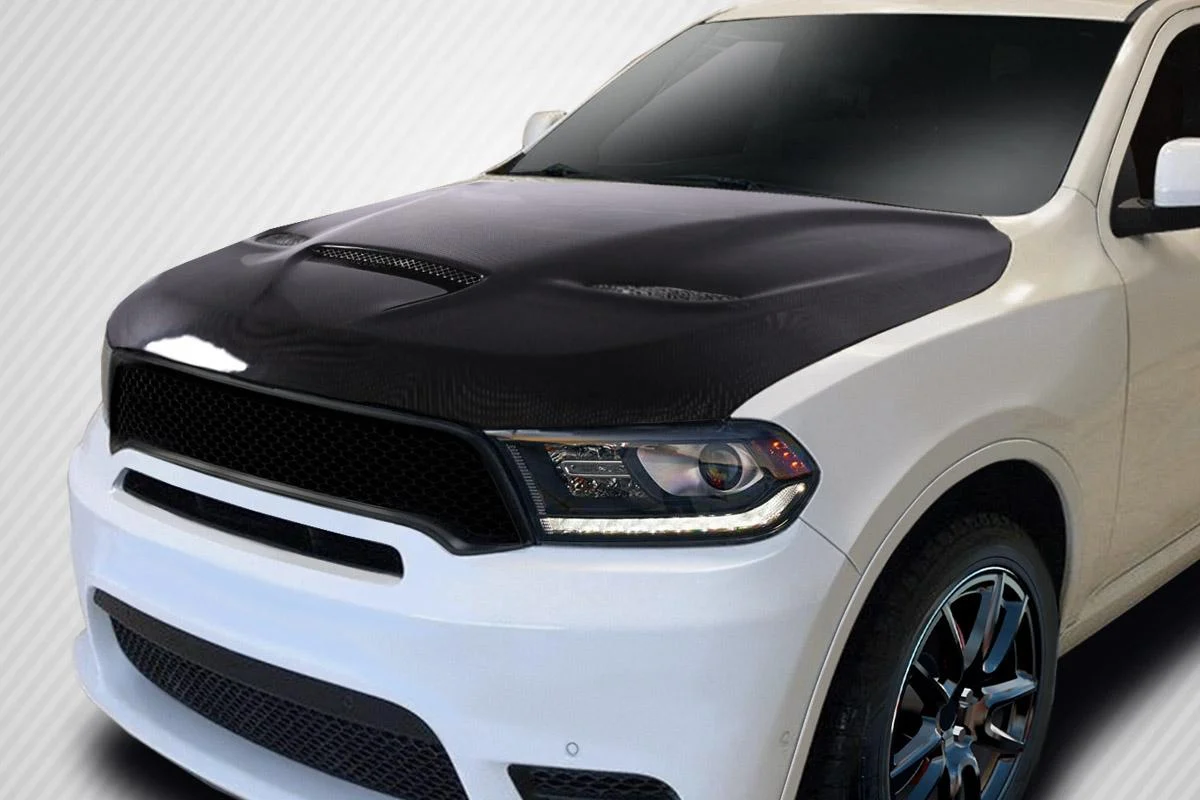 Carbon Creations SRT Hellcat Look Hood (Dodge Durango 2011+) Carbon Fiber - Image 7
